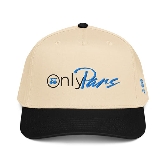Black 5-panel baseball cap from Not Bad Pretty Good with natural front and mid-profile design, perfect for casual wear.