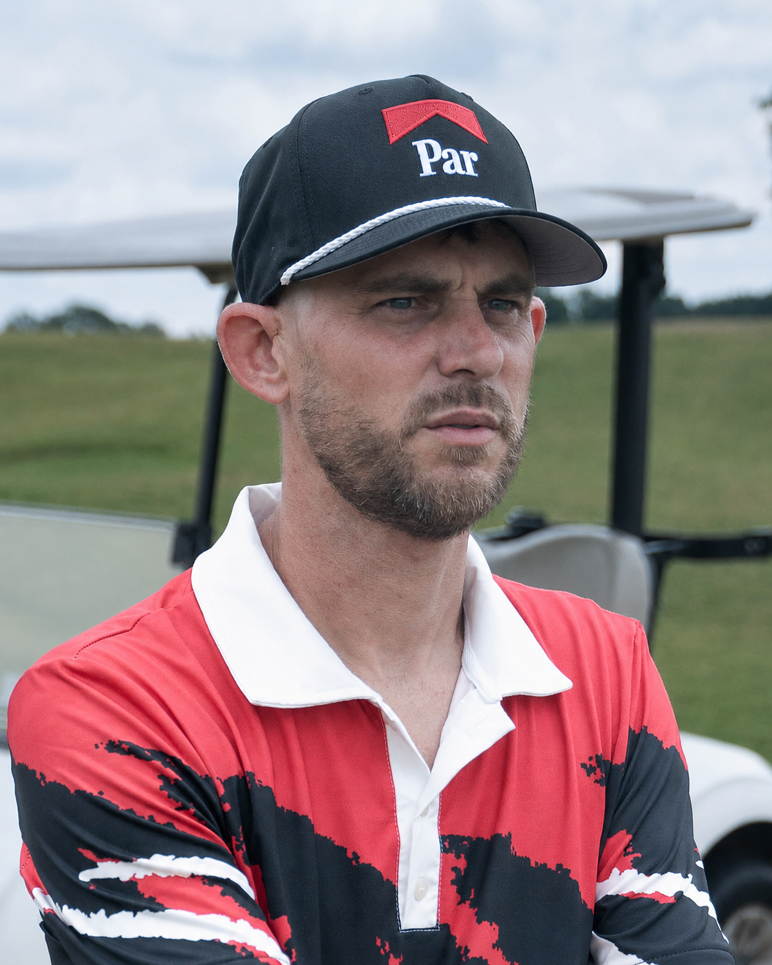 Parboro Golf Rope Hat by Not Bad Pretty Good, stylish hat with rope detail, designed for outdoor golf attire.