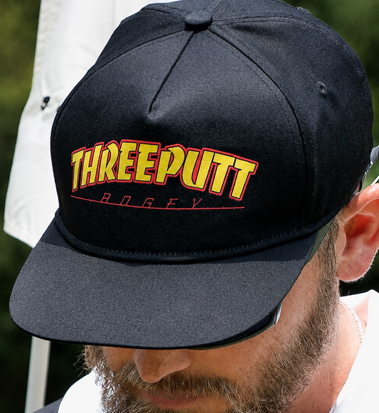 Yoycol Three Putt Bogey golf snapback hat featuring a classic design and adjustable fit, perfect for golf enthusiasts.