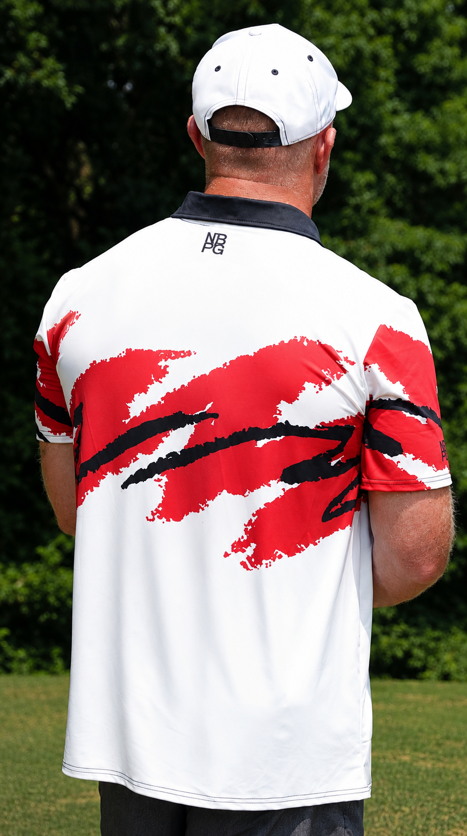 White Yoycol Clubhouse Jazz golf polo shirt with a classic design, perfect for casual and golf wear.