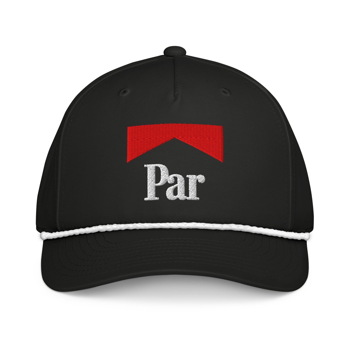 Black and white Parboro Golf Rope Hat by Not Bad Pretty Good, featuring a classic rope design and adjustable fit.