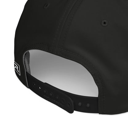 Black and white PINT Golf Rope Hat by Not Bad Pretty Good with classic rope detailing and adjustable strap.