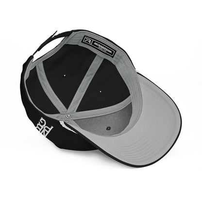 Black and white PINT Golf Rope Hat by Not Bad Pretty Good featuring classic rope detail and adjustable brim.