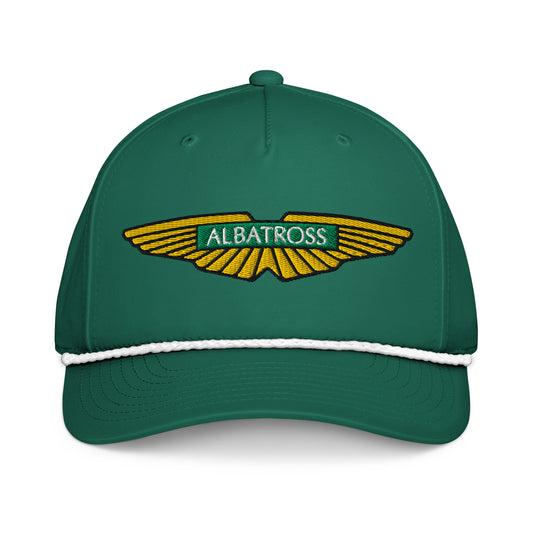 White Albatross Golf Rope Hat by Not Bad Pretty Good featuring a classic rope design and structured brim.