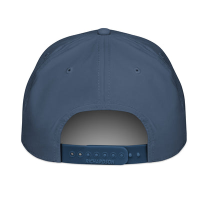 Light blue and white Spin Classic Rope Golf Hat by Not Bad Pretty Good, featuring a traditional rope detail and curved brim.
